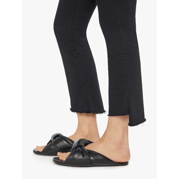 MOTHER The Insider Crop Step Fray Jeans High Rise Bootcut Leg Not Guilty Size 25 - Picture 5 of 9